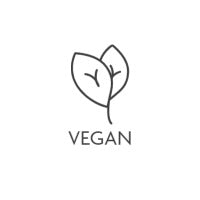 Vegan badge symbolizing products are vegan in nature