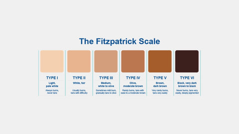 Fitzpatrick skin tone scale