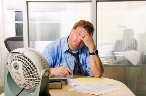 how to avoid sweating in your office