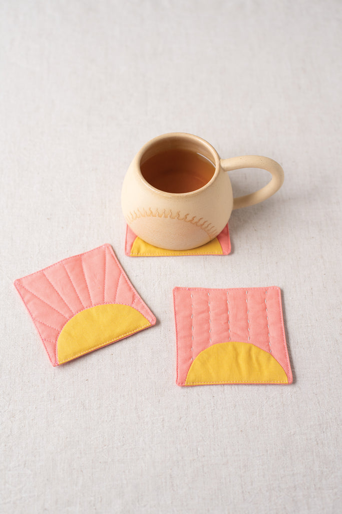 Sunrise Moonrise Quilted Coasters