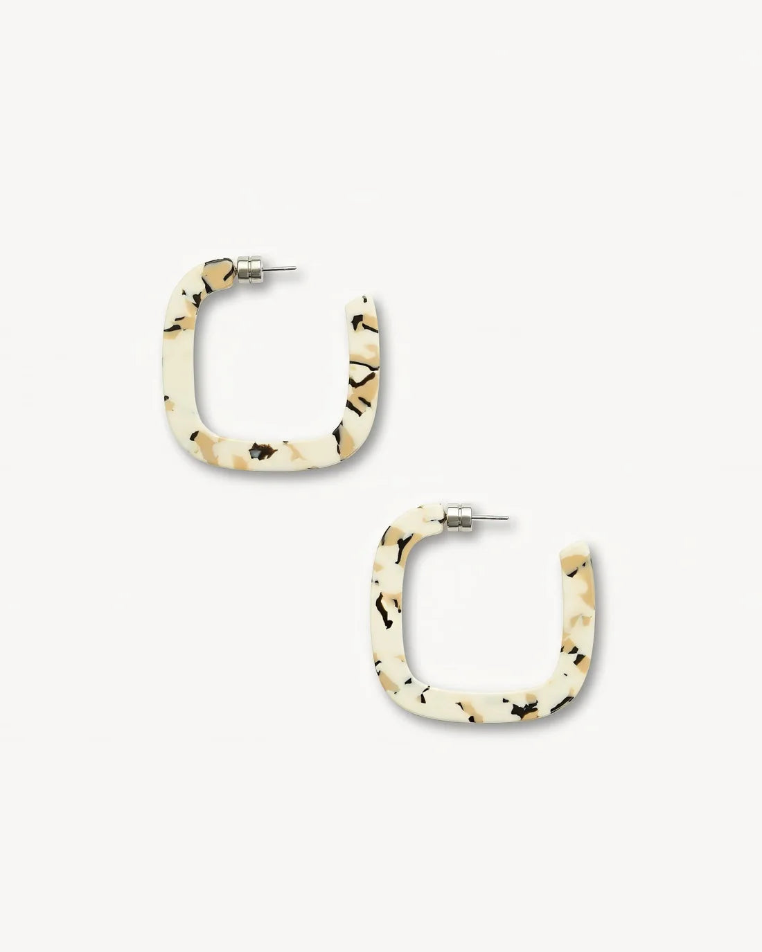 Midi Square Hoops: Terrazzo
