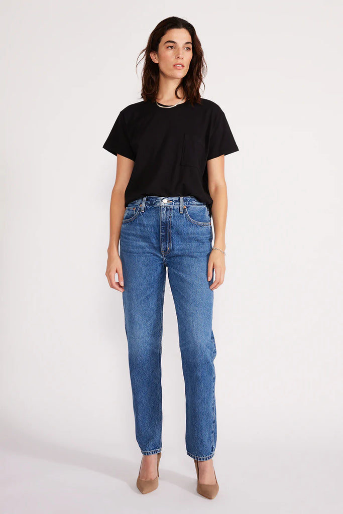 Lexi Mid Rise Bowed Straight - Artisan – Pistola Denim