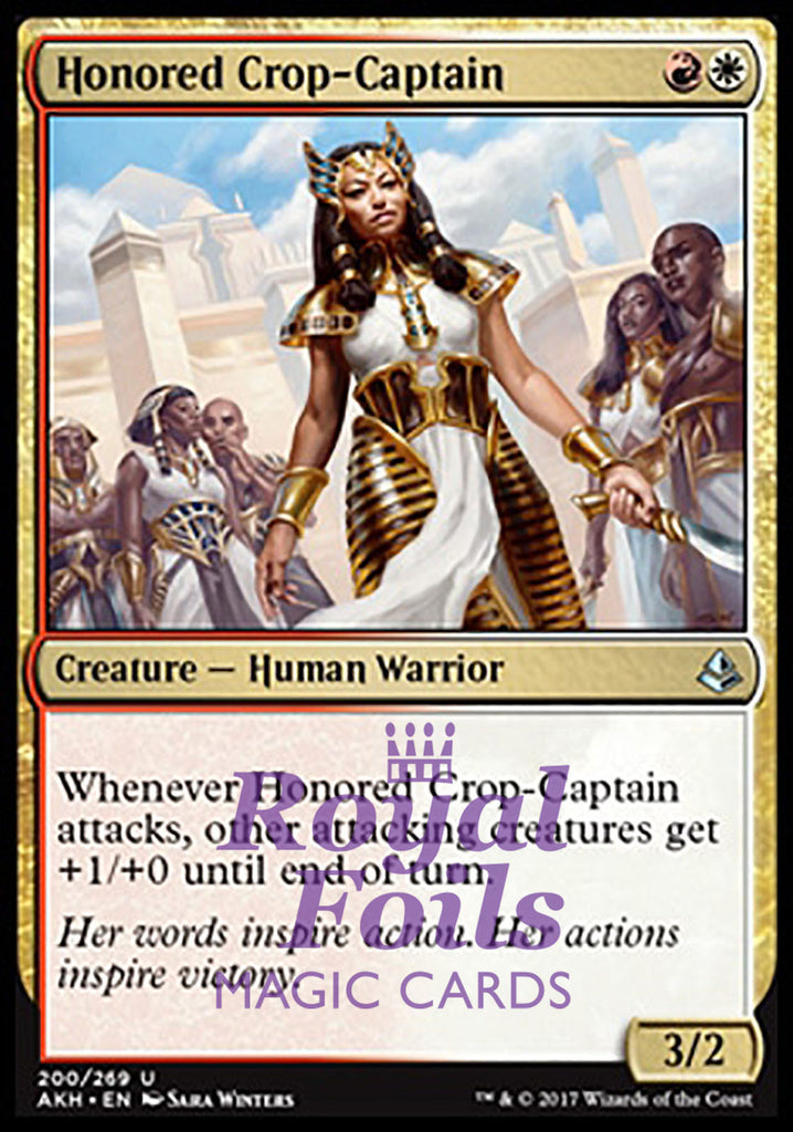 1x FOIL Honored Crop-Captain from the Amonkhet MTG set Royal Cards