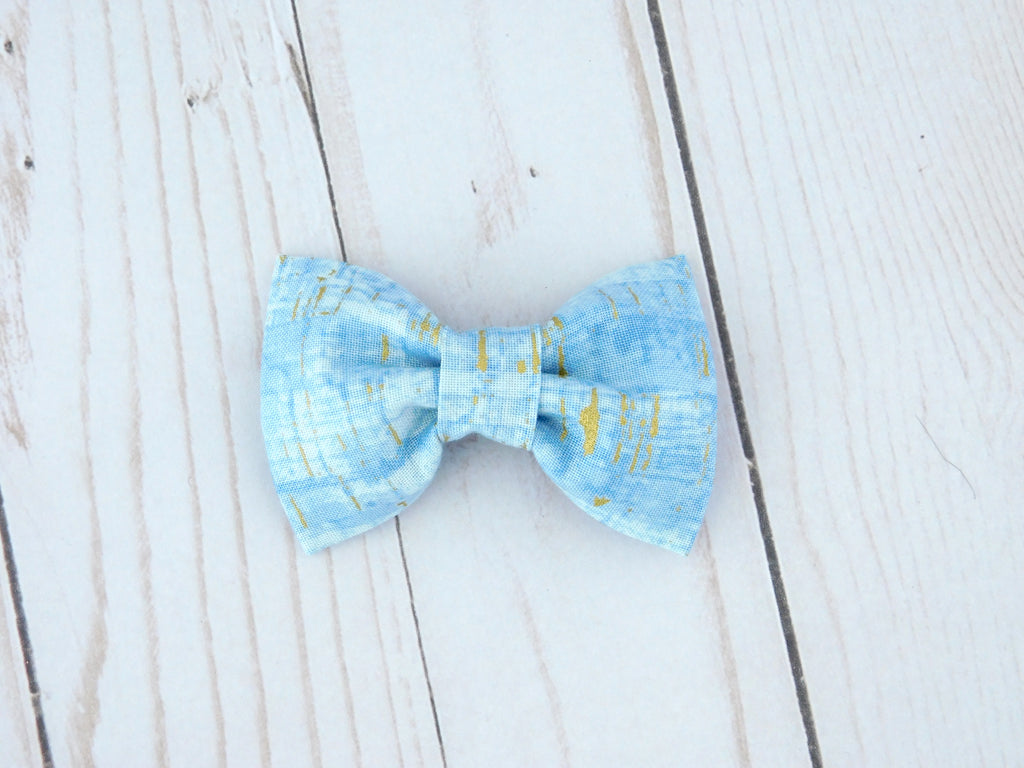 teal dog bow tie