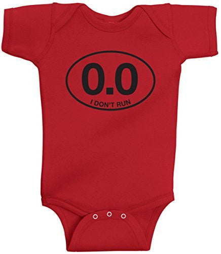 0.0 I Don't Run Funny Baby Anti Running Lazy Marathon One-Piece BeeGeeTees - Picture 11 of 12