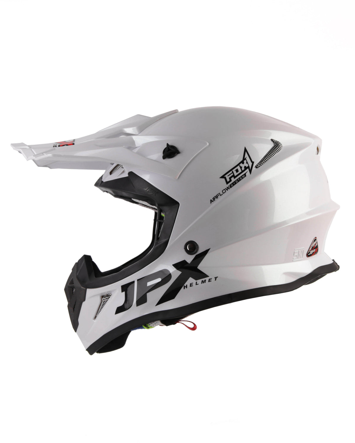 white dirt bike helmet