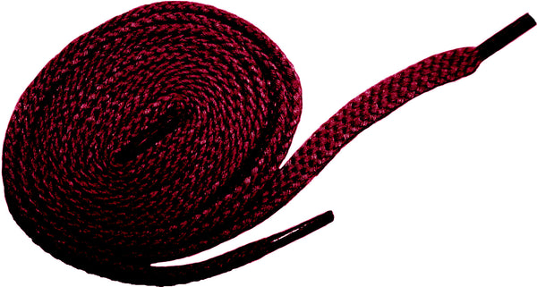 burgundy flat shoelaces