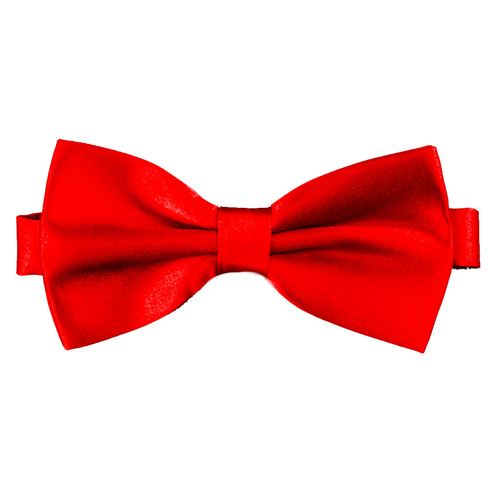 Bright Red [Silky Smooth] - Bow Tie and Pocket Square Matching Set ...