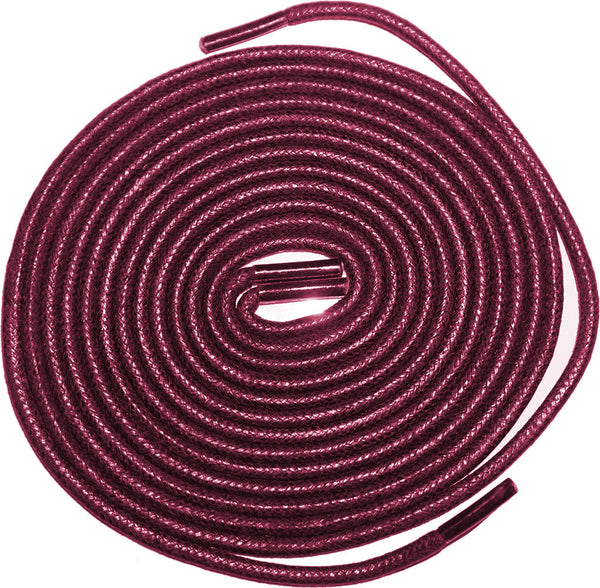 round burgundy shoelaces