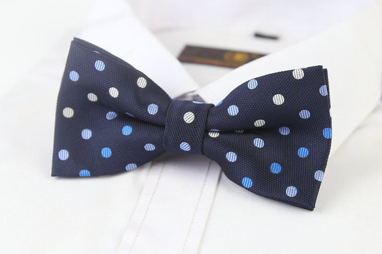 Midnight Blue Polka Dots Bow Tie - [2017 Spring] – ShopFlairs