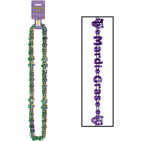 Mardi Gras Beads Silver 1ct