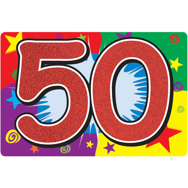 Glittered 50 Sign – US Novelty