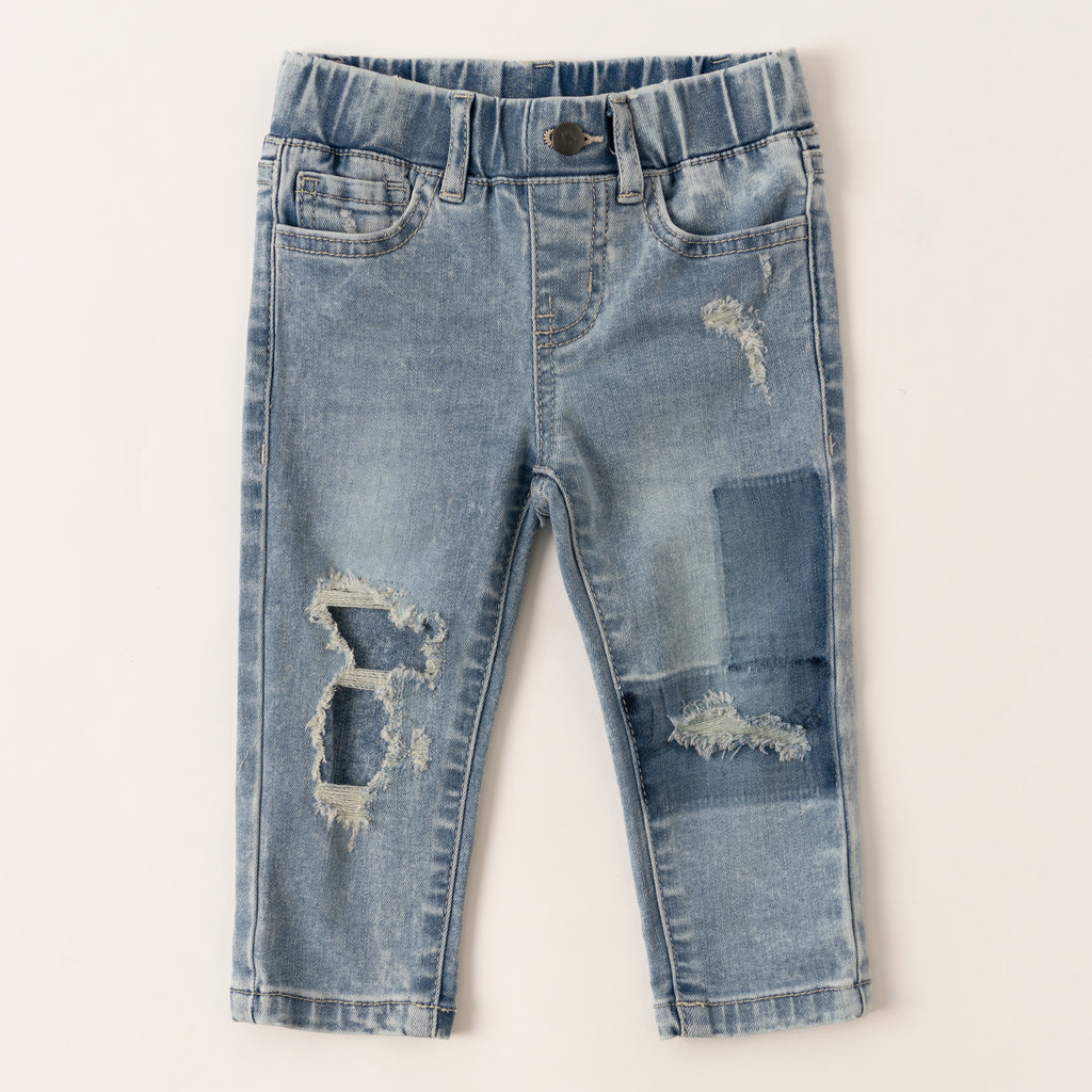 KIDPIK Girls: Ripped Boyfriend Jeans Slim Patches | Sizes: 12 Months ...