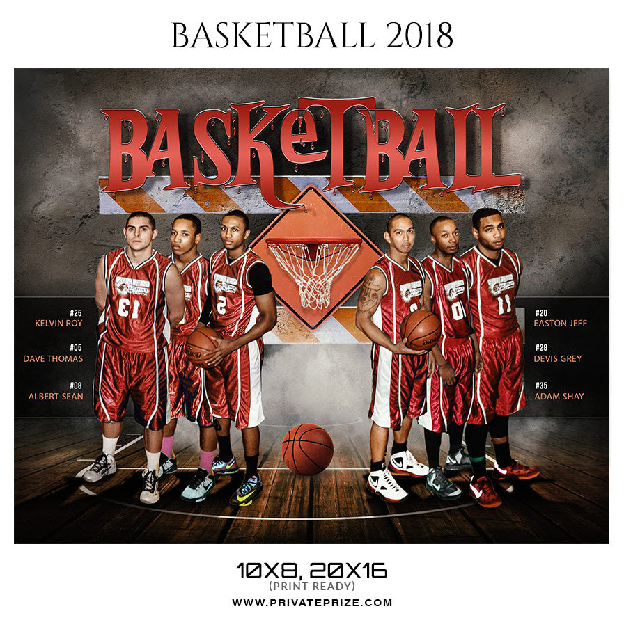 Basketball Theme 2018 Sports Template Photography