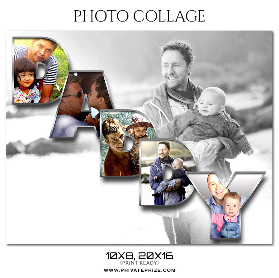DADDY Father's Day COLLAGE PHOTOGRAPHY TEMPLATE Photography