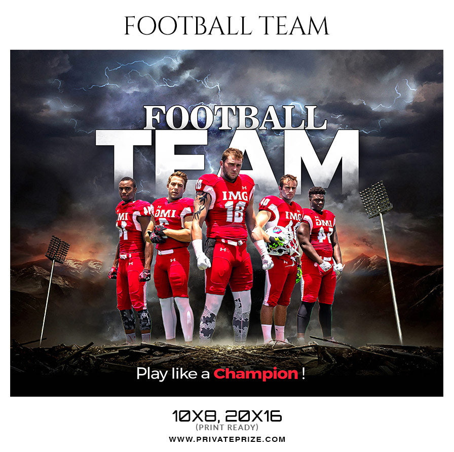 Football Team Sports Theme Sports Photography Template Photography
