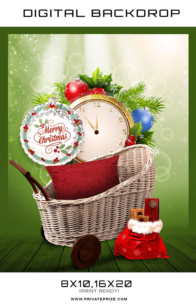 Buy Christmas Baby Clock Digital Background Template Online | Privateprize  Photography Photoshop templates – PrivatePrize - Photography Templates