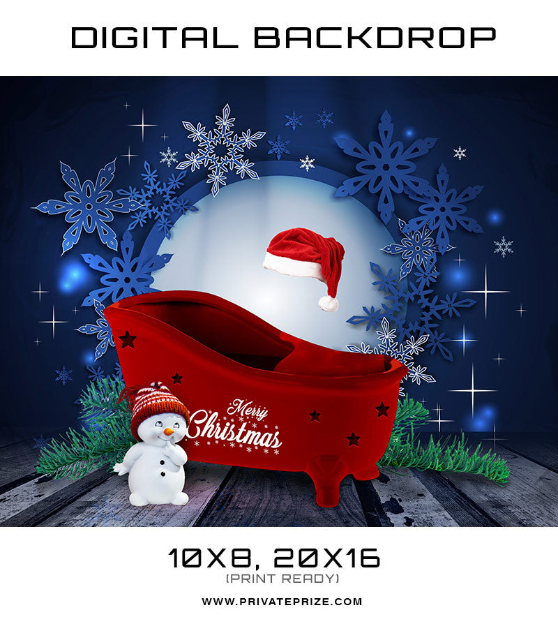 Buy Christmas Baby Digital Backdrop Tub Online | Privateprize Photography  Photoshop templates – PrivatePrize - Photography Templates