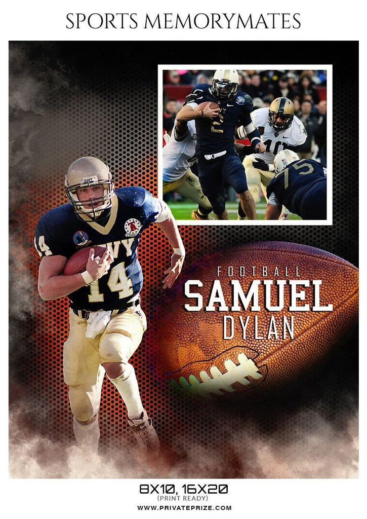 Samuel Dylan Football Memory Mate Template PrivatePrize