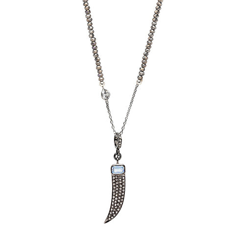 Lab BT Diamond Claw Necklace