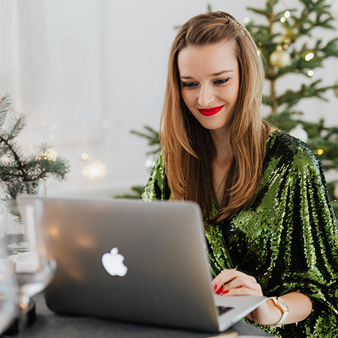 A Woman Researches Jewelry Online