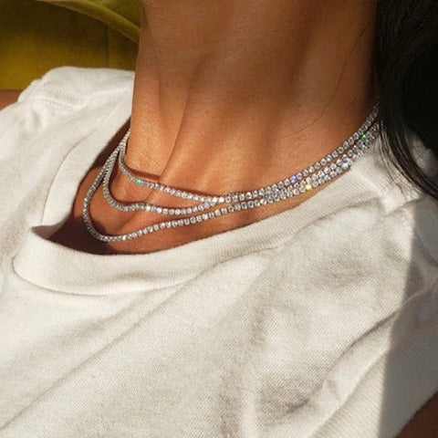Tiered Tennis Necklace