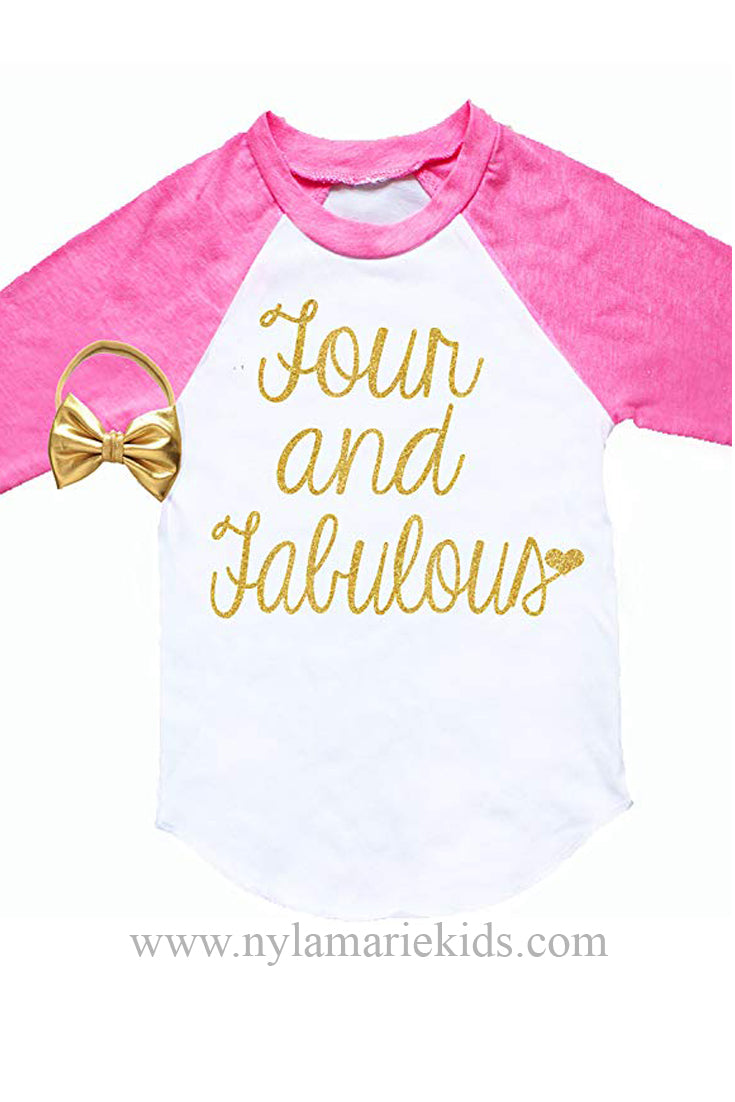 4th birthday girl shirt