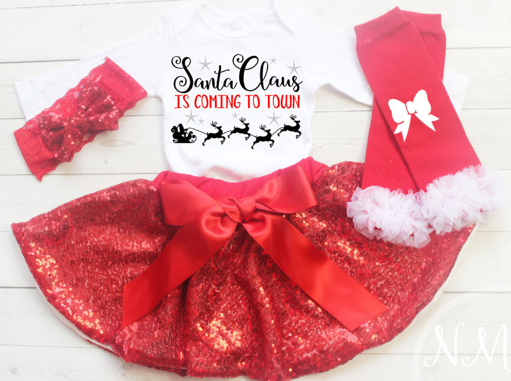 santa baby girl outfit