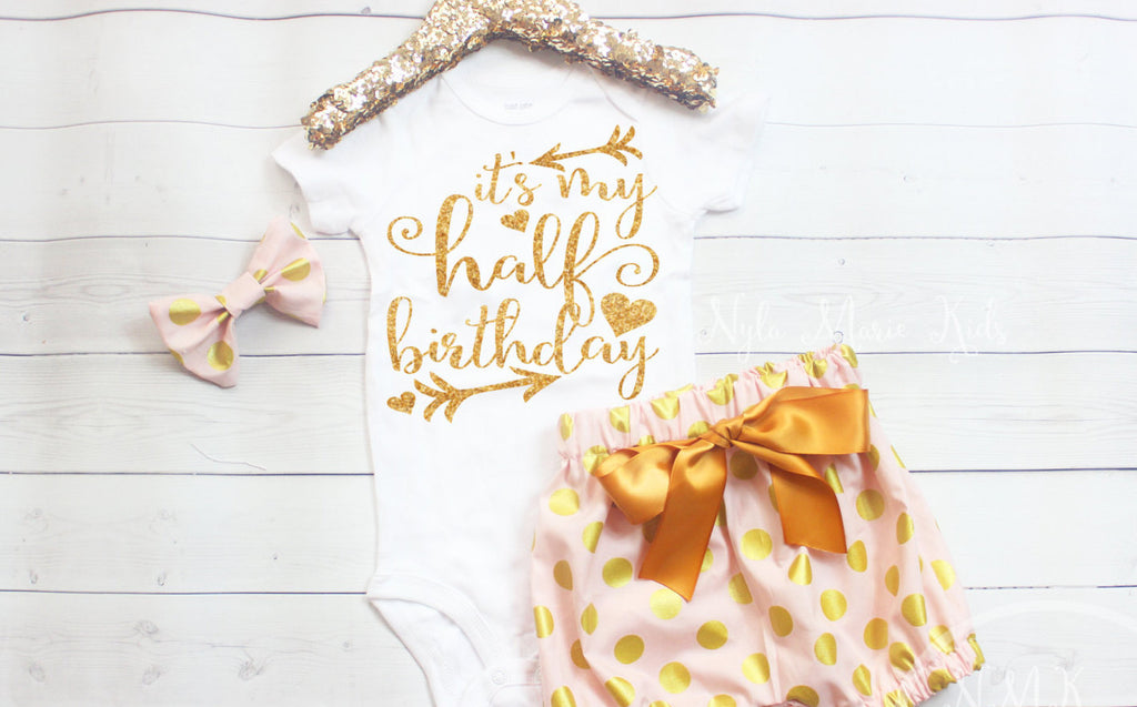 half birthday baby girl outfit