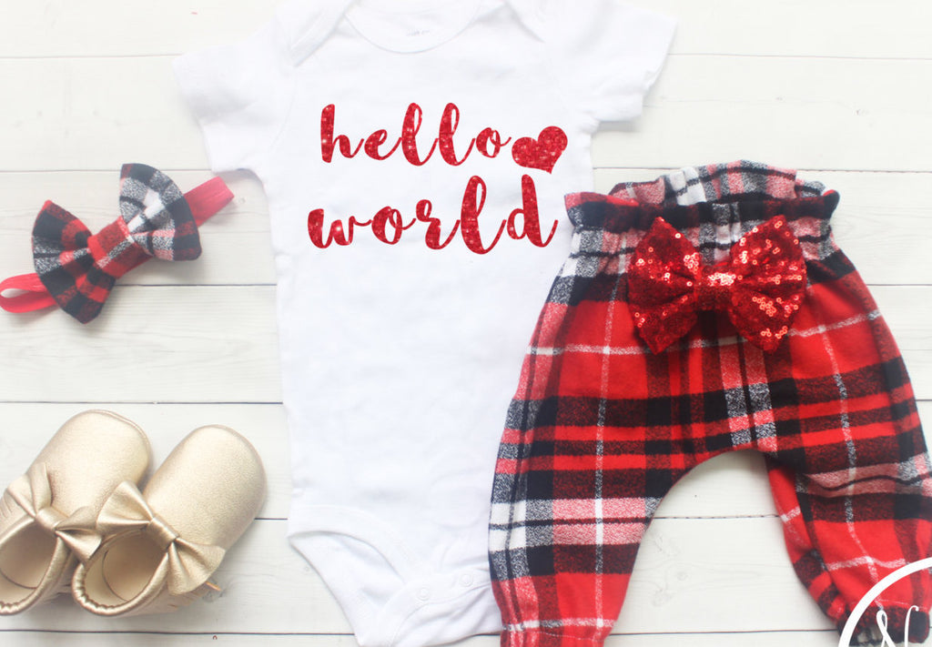 my first christmas baby girl outfit