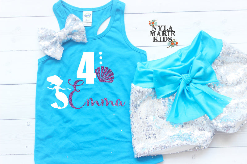 girls mermaid birthday outfit