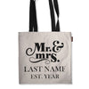 Mr and Mrs Personalized Tote Bag - 18
