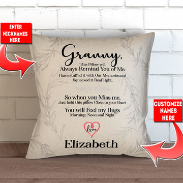Download Personalized Grandma Love You To The Moon And Back Throw Pillow Cove Mostly Pillows