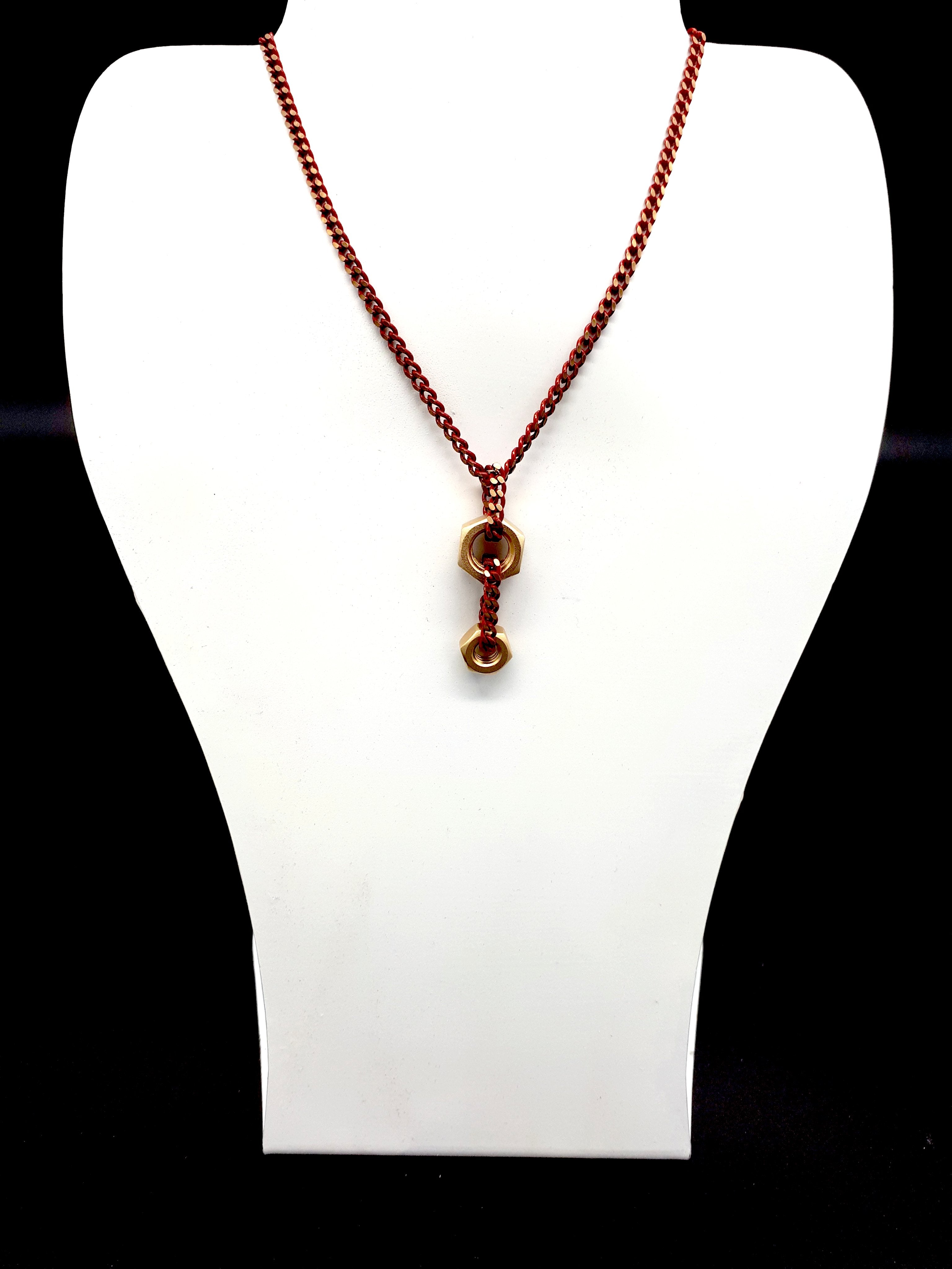 Red Dual Nuts Necklace
