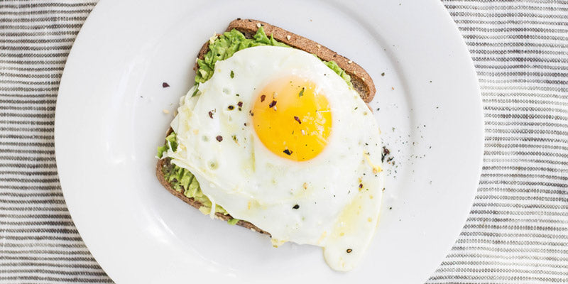 egg and avocado on toast for breakfast