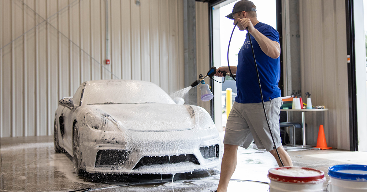 pH Car Wash Soap On A Porsche GT4