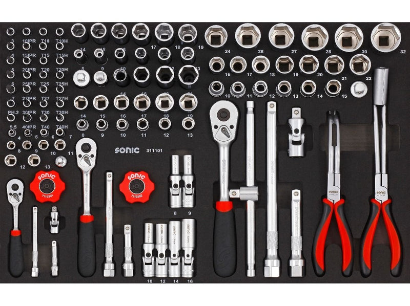 Sonic Foam System Bit Socket Set 1 4 3 8 1 2 111 Pieces 26 Obsessed Garage