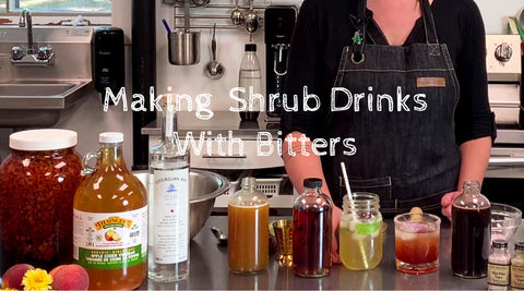 Shrub cocktails with bitters