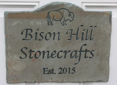 Carved House Number Sign
