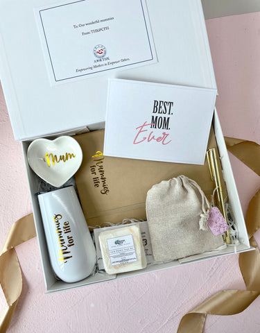 mother's day business gifting staff appreciation gift set personalised tumbler notebook