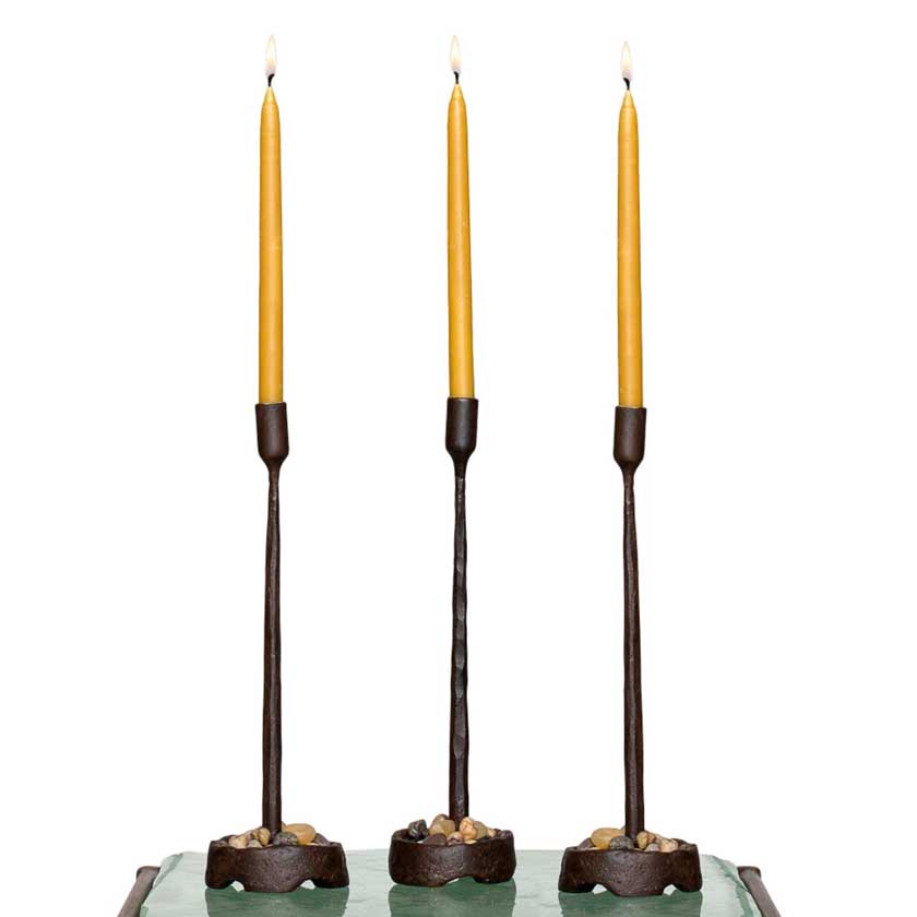 Hand-forged Iron Candle Holder (For candle size #7-10) For