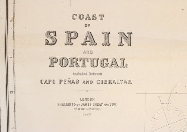 Original Imray & Son Spain & Portugal Chart, 1883 – Lannan Gallery