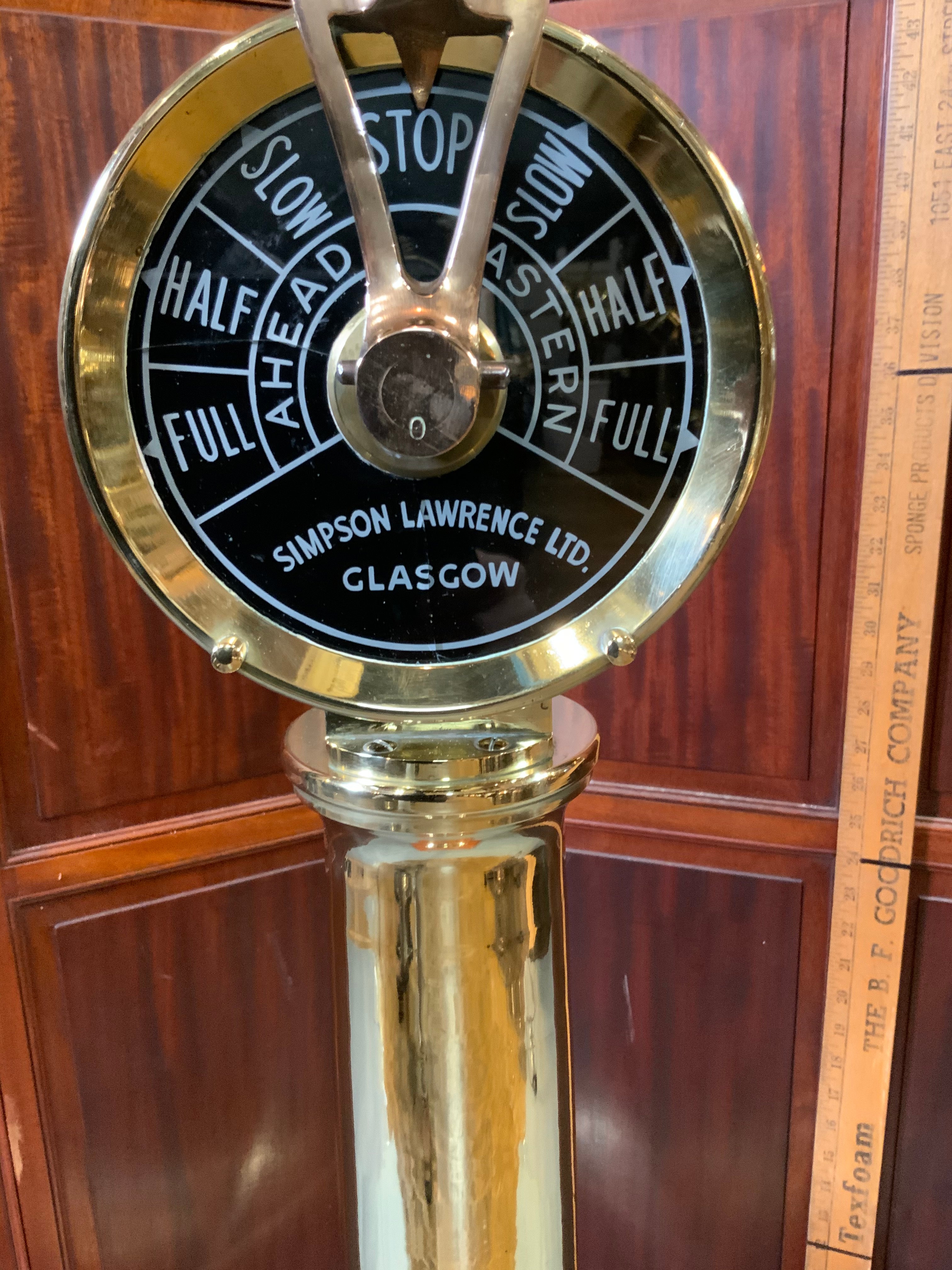 Simpson Lawrence Brass Engine Order Telegraph