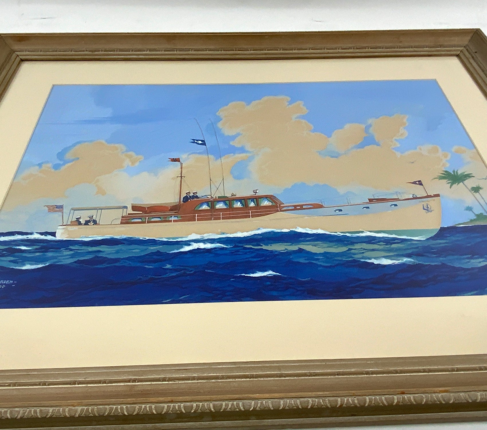 Painting Of A New York Yacht Club Yacht Underway