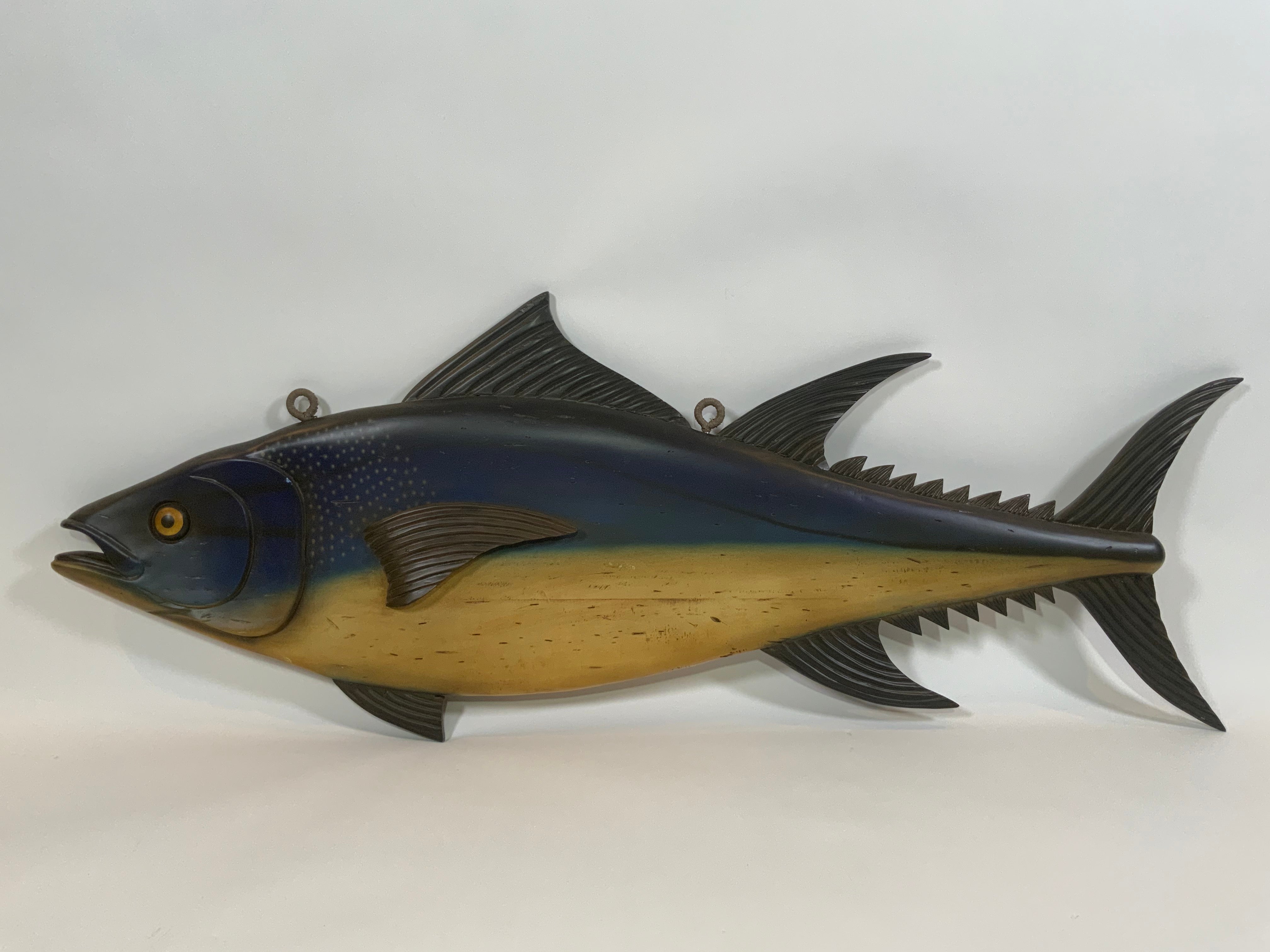 Carved And Painted Tuna Fish Carving – Lannan Gallery