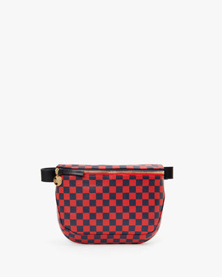 Clare V. Woven Racing Stripe Fanny Pack in Indigo & Cream - Bliss Boutiques