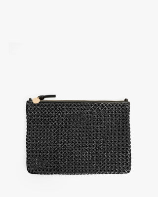 society essentials • checkered clutch (gray/white