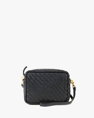 Clare V Marisol Woven Leather Crossbody Bag In Oxblood Diagonal Woven