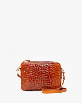 Clare V. Midi Sac Woven Leather Crossbody Bag in Natural