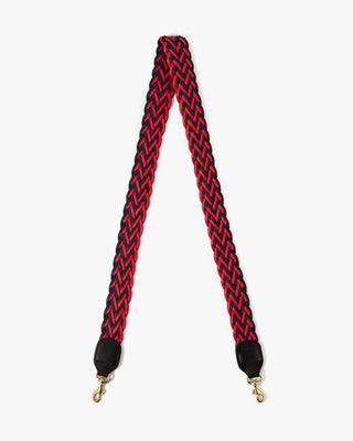 Clare V. Crossbody Strap - Black/Cream Checker